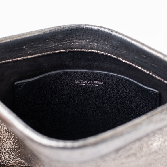 Jerome Dreyfuss Champagne Clic Clac Gold Clutch Women's $270 - Picture 15 of 15